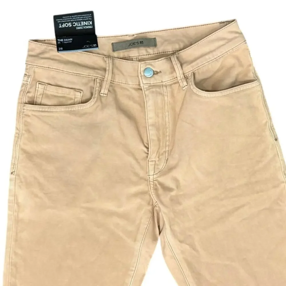 Joe's Jeans Kinetic Dean French Terry Slim Tapered Tan Slim Jean size 28 NEW Tag